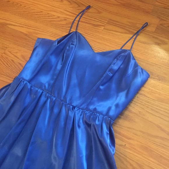 Reformation Vintage Satin Slip Dress Maxi 90’s Medium Blue - Picture 9 of 16